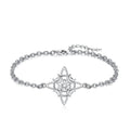 925 Sterling Silver Celtic Witch Knot Bracelet – Wiccan Pentagram Jewelry