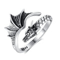 925 Sterling Silver Dragon Ring – Adjustable Fantasy & Viking Jewelry
