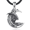 925 Sterling Silver Dragon Moon Necklace – Celtic Fantasy Pendant