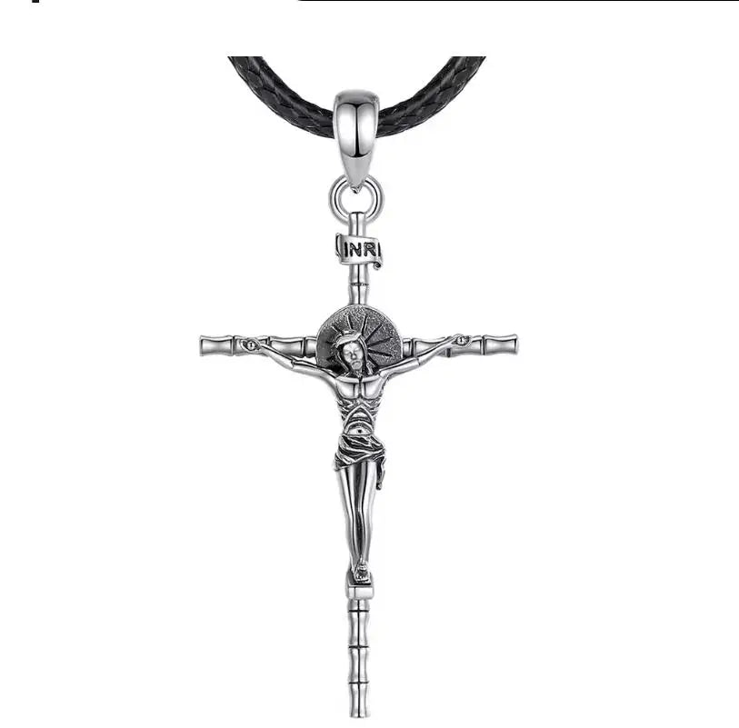 925 Sterling Silver Crucifix Necklace – Jesus Cross Pendant