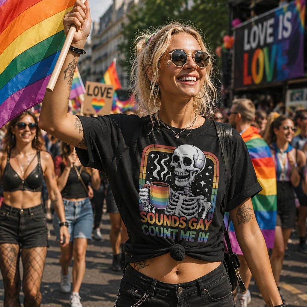 Sounds Gay - Count Me In Unisex T-Shirt Merloan