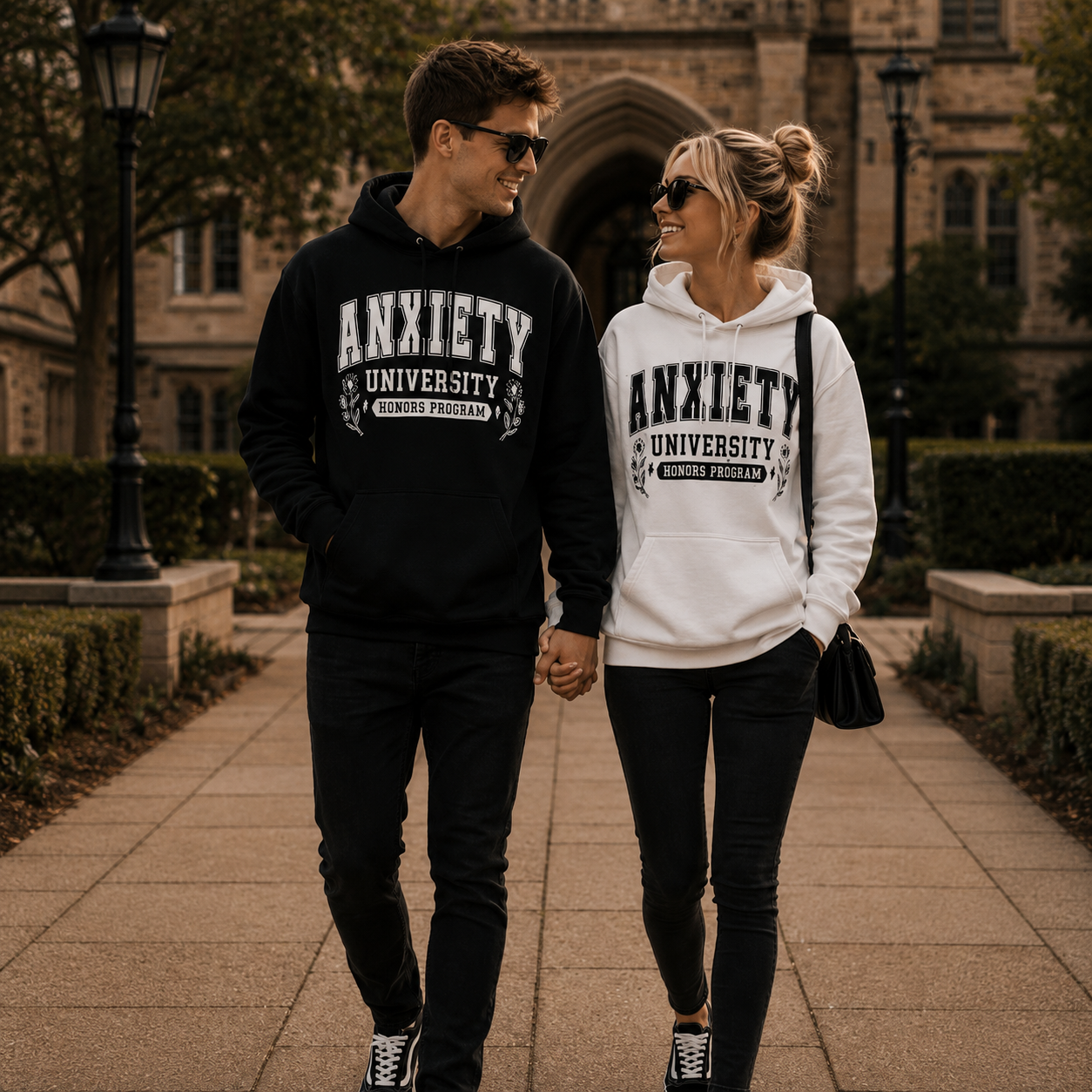 anxiety university hoodie, honors program hoodie, anxiety humor hoodie, mental health humor hoodie, funny anxiety sweatshirt, anxious but stylish hoodie, sarcastic hoodie, introvert hoodie, overthinking hoodie, anxiety quote hoodie, black anxiety hoodie, pouch pocket hoodie, cozy streetwear hoodie, warm hood sweatshirt, Merloan anxiety hoodie