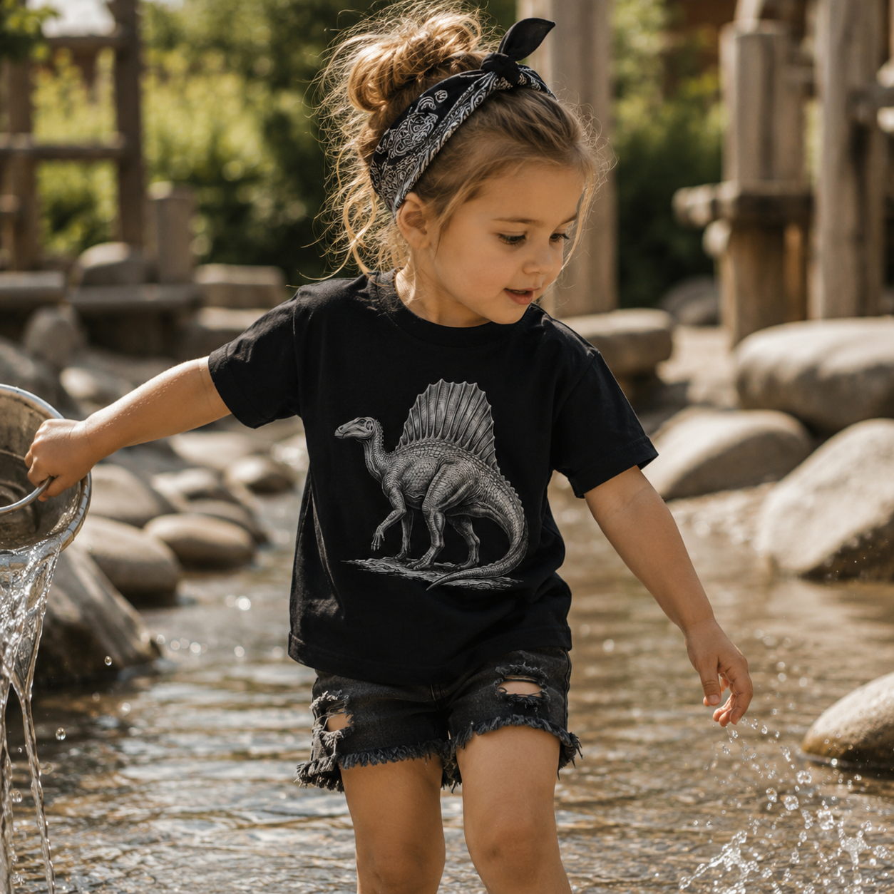 Dinosaur Spinosaurus Fossil Paleo Jurassic Organic Cotton Kids T-Shirt