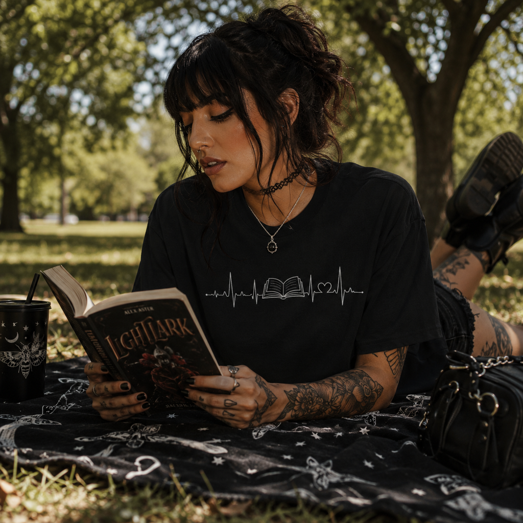 book heartbeat shirt, book lover t-shirt, reading heartbeat tee, bookish graphic shirt, minimalist book shirt, reader gift for women, bookworm t-shirt, literature lover shirt, bibliophile clothing, heart line book design, reading lover apparel, book aesthetic t-shirt, alternative bookish fashion, subtle reader shirt, cozy reading outfit, book club t-shirt, book nerd gift, minimalist literary tee, black book lover shirt, Merloan book lovers shirt