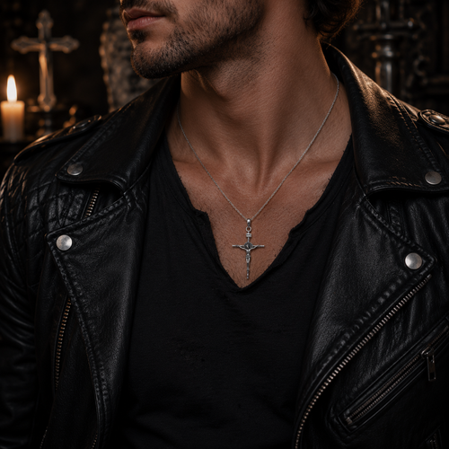925 Sterling Silver Crucifix Necklace – Jesus Cross Pendant
