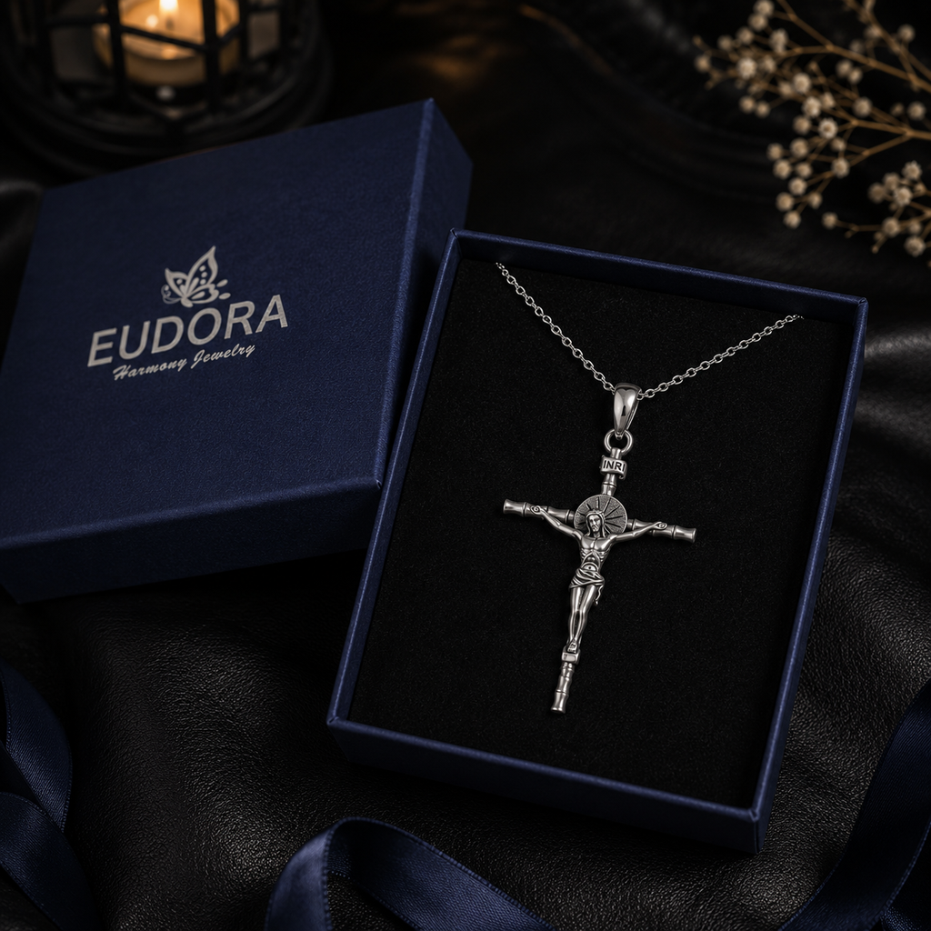 925 Sterling Silver Crucifix Necklace – Jesus Cross Pendant