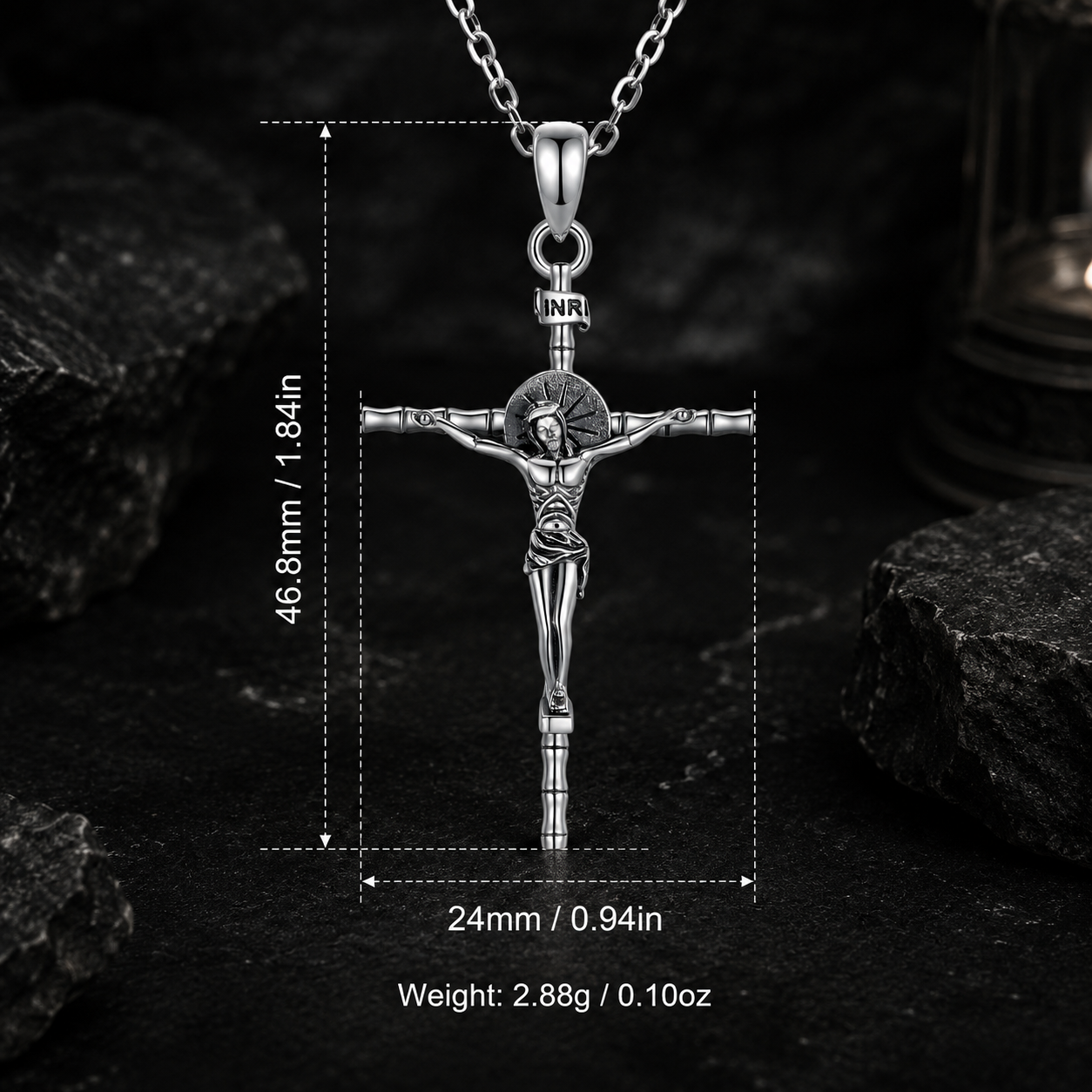 925 Sterling Silver Crucifix Necklace – Jesus Cross Pendant