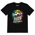 Product mockup 2026 football t-shirt, international football shirt, kids soccer t-shirt, girls soccer shirt, youth football clothing, football graphic tee, soccer training shirt, black kids t-shirt, football fan apparel, soccer lover shirt, girls sports t-shirt, unisex kids clothing, colorful football design, soccer ball graphic tee, international tournament shirt, football 2026 apparel, match day outfit, game day t-shirt, soccer practice clothing, youth soccer fashion, active kids clothing, sporty girls sh