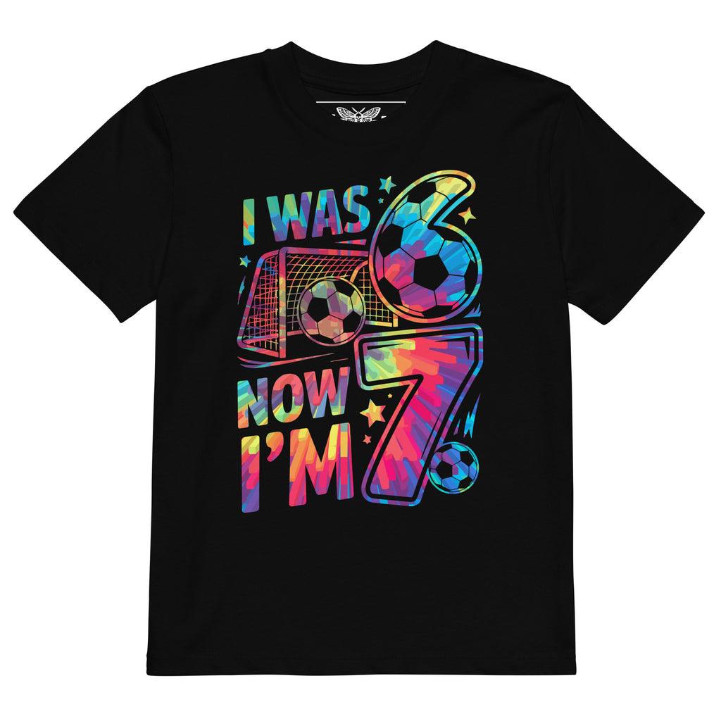 Product mockup 7th birthday t-shirt, I was 6 now I’m 7 shirt, seven year old birthday shirt, 7 year old boys shirt, seventh birthday outfit, soccer birthday shirt, football birthday t-shirt, kids soccer shirt, colorful football t-shirt, rainbow soccer design, soccer lover kids shirt, football fan kids clothing, birthday boy t-shirt, 7th birthday boy outfit, age seven shirt, turning seven t-shirt, school birthday outfit, classroom birthday shirt, boys graphic t-shirt, girls graphic t-shirt, unisex kids t-shi