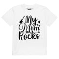 Product mockup my mom rocks t-shirt, kids mom shirt, mother appreciation shirt, mommy and me clothing, rock mom kids shirt, little rocker t-shirt, music inspired kids clothing, guitar kids shirt, white graphic t-shirt, black typography shirt, boys mom shirt, girls mom shirt, unisex kids t-shirt, toddler mom shirt, preschool kids tee, children’s graphic shirt, short sleeve kids t-shirt, front print shirt, alternative kids clothing, rock and roll kids fashion, cool kids clothing, playful kids outfit, statemen