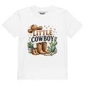 Product mockup little cowboy t-shirt, kids cowboy shirt, western kids clothing, cowboy graphic tee, boys western shirt, girls western shirt, unisex kids t-shirt, white kids t-shirt, cowboy hat design, cowboy boots shirt, cactus graphic tee, ranch kids clothing, farm kids outfit, country western kids shirt, little rancher shirt, rodeo kids clothing, wild west t-shirt, western style kids fashion, country kids clothing, cowboy birthday shirt, cowboy themed outfit, toddler cowboy shirt, preschool kids tee, chil