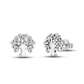 925 Sterling Silver Tree of Life Celtic Knot Stud Earrings | Minimalist Nature Jewelry Merloan