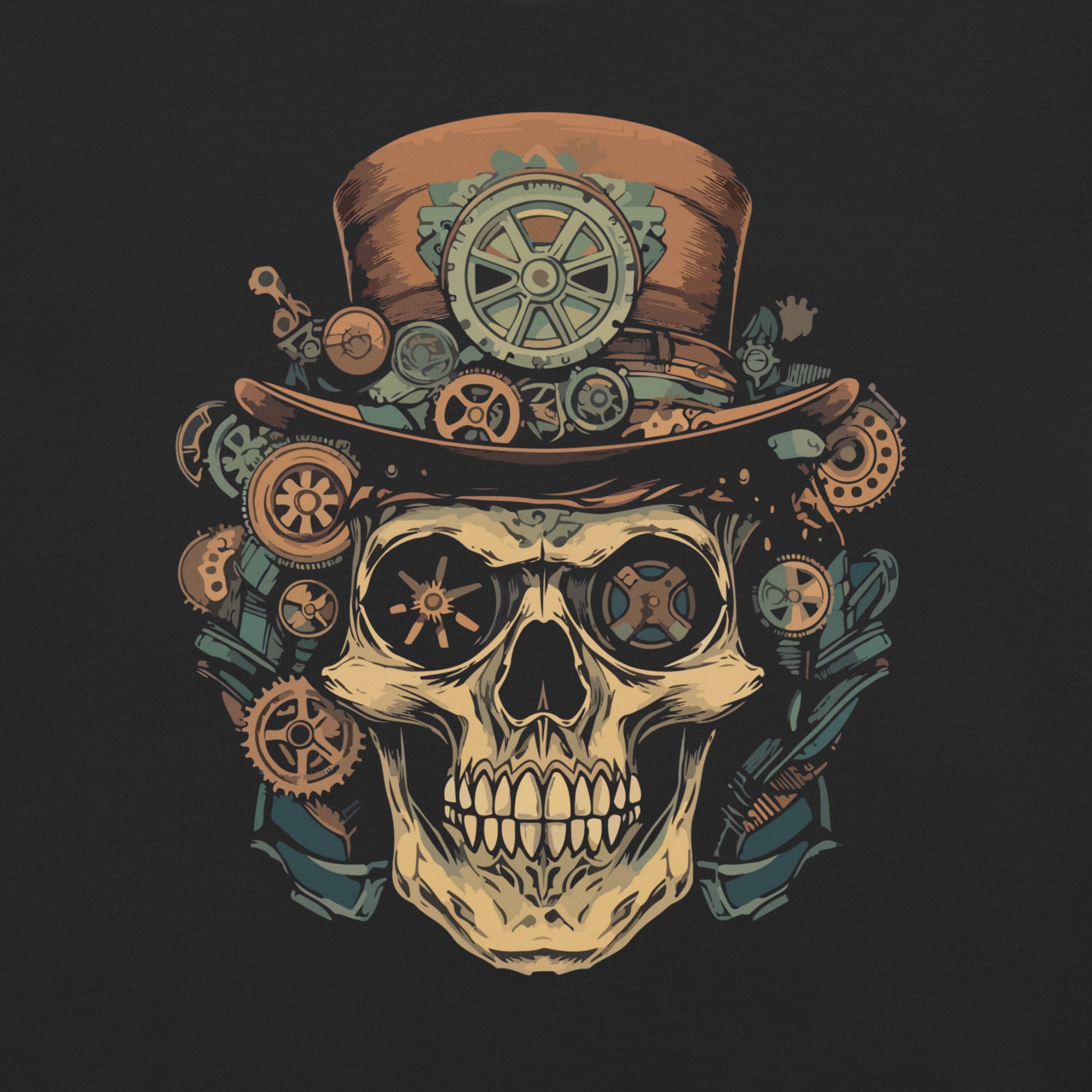 steampunk skull t-shirt, mechanical skull shirt, clockwork skull graphic tee, top hat skull t-shirt, vintage gear skull design, industrial gothic shirt, alternative men’s fashion, steampunk bar outfit, gothic pub style, copper gear t-shirt, Victorian machinery shirt, dark fantasy graphic tee, black skull t-shirt men, steampunk gentleman shirt, retro industrial clothing, mechanical top hat design, gear and cog shirt, alternative bar outfit, gothic streetwear men, unique skull graphic shirt, steampunk fashion