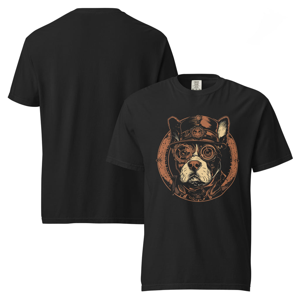 steampunk dog t-shirt, mechanical dog graphic tee, amstaff steampunk shirt, pit bull steampunk design, alternative women’s t-shirt, rockabilly steampunk fashion, gothic dog lover shirt, industrial streetwear women, clockwork dog t-shirt, vintage machinery graphic tee, alternative dog mom shirt, black graphic t-shirt women, edgy animal print shirt, steampunk pet lover gift, urban gothic fashion, copper gear dog design, dystopian dog t-shirt, rock style women’s clothing, dreadlock alternative fashion, industr