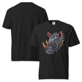 Product mockup steampunk rhino t-shirt, mechanical rhinoceros shirt, robotic rhino tee, cyberpunk animal t-shirt, sci-fi rhino shirt, rhinoceros graphic tee, black graphic t-shirt, steampunk animal design, mechanical animal artwork, armored rhino shirt, robot rhinoceros t-shirt, futuristic animal tee, industrial fantasy clothing, alternative men’s t-shirt, nerd style clothing, geek fashion, comic convention outfit, comic con shirt, gamer style t-shirt, science fiction clothing, fantasy technology design, re