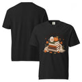 all booked for fall shirt, bookish autumn t-shirt, fall reading shirt, book lover fall tee, autumn reader shirt, cozy bookworm t-shirt, seasonal book shirt, fall graphic tee, reading season shirt, book club autumn tee, cozy fall outfit, pumpkin spice reading shirt, heavyweight cotton t-shirt, garment-dyed tee, relaxed fit bookish shirt