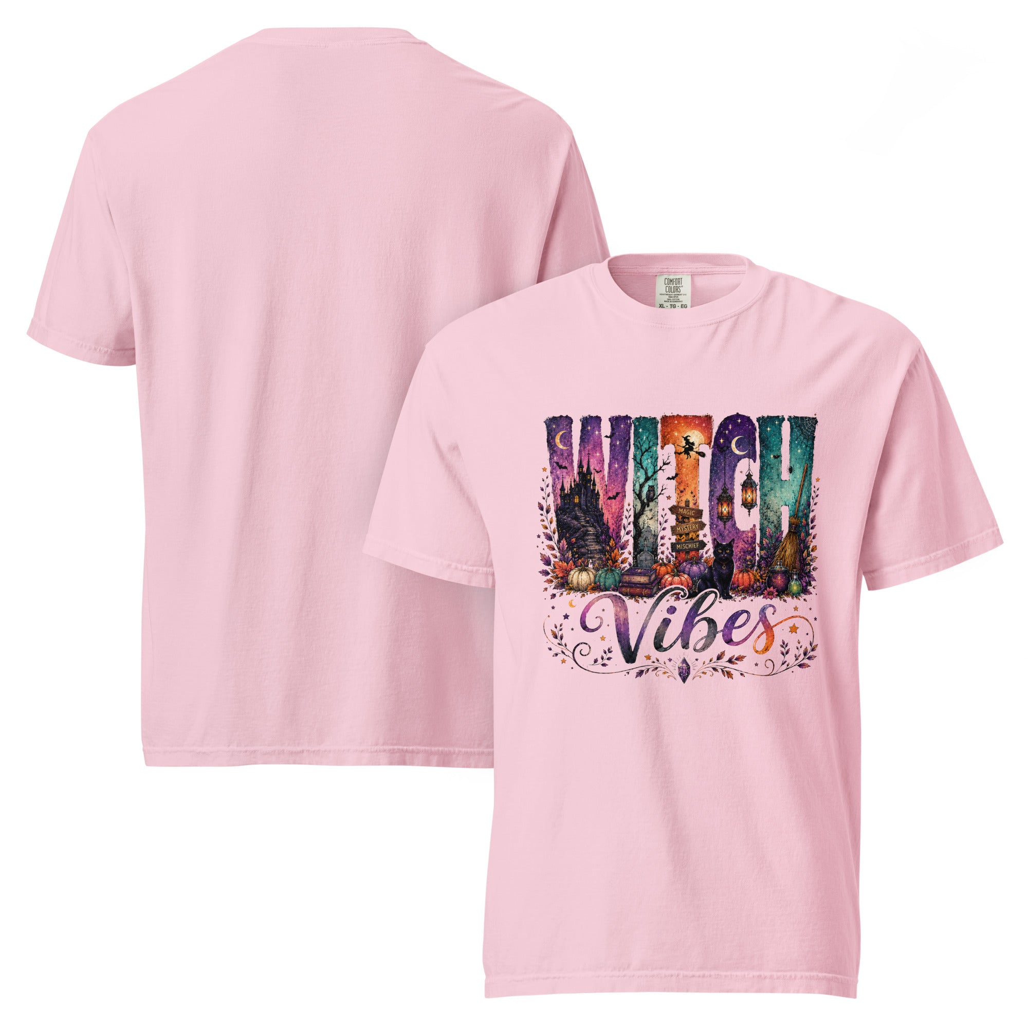 witch vibes shirt, witchy t-shirt, mystical graphic tee, magical everyday shirt, witchcraft t-shirt, pagan inspired tee, occult style shirt, spooky cute t-shirt, witch aesthetic shirt, gothic witch tee, magic lover shirt, alternative witch shirt, heavyweight cotton t-shirt, garment-dyed tee, relaxed fit witch shirt, halloween