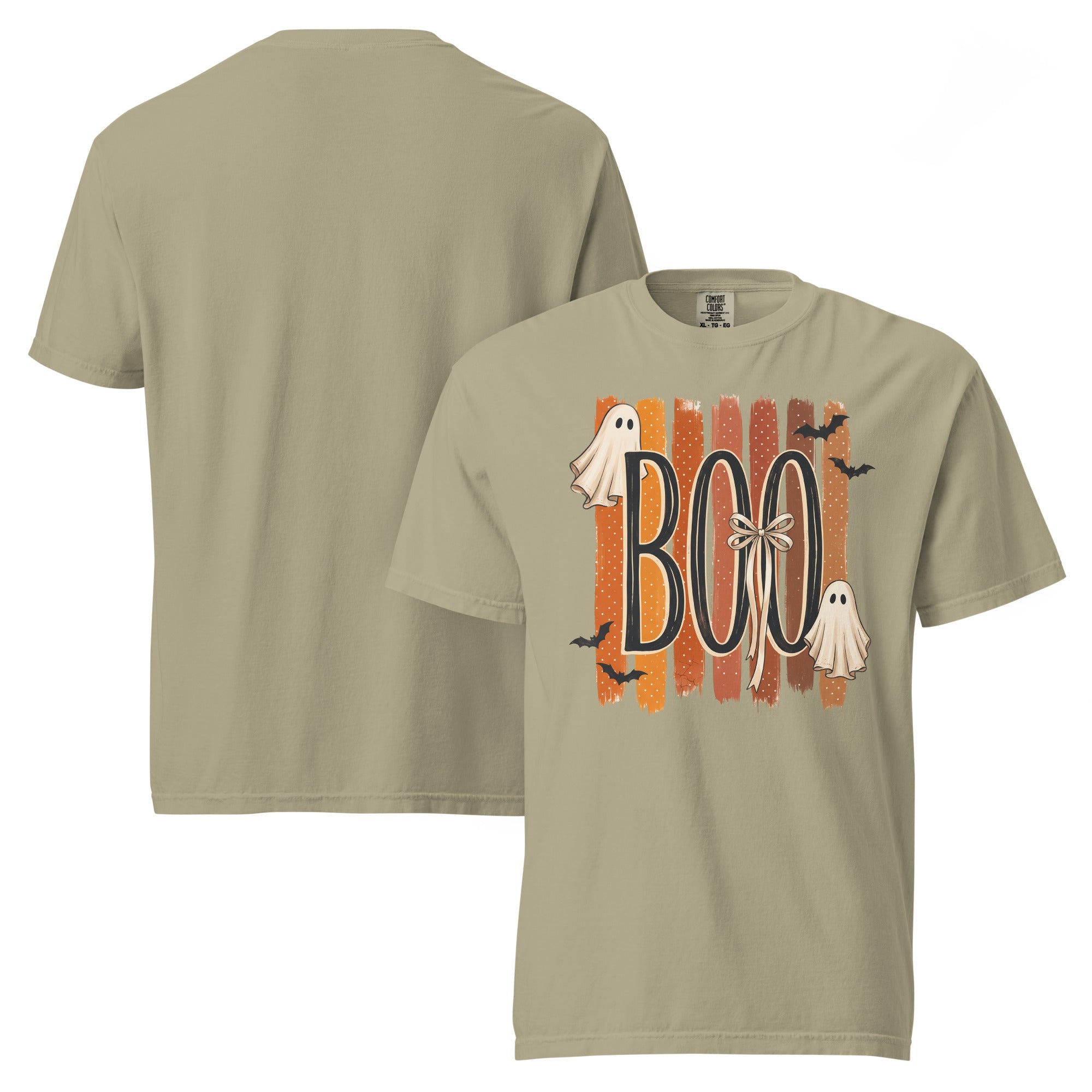 boo ghost shirt, ghost t-shirt, spooky cute tee, Halloween ghost shirt, cute Halloween t-shirt, fall ghost tee, autumn spooky shirt, cozy Halloween shirt, seasonal graphic tee, ghost lover shirt, trick or treat t-shirt, cottagecore Halloween tee, heavyweight cotton t-shirt, garment-dyed tee, relaxed fit ghost shirt