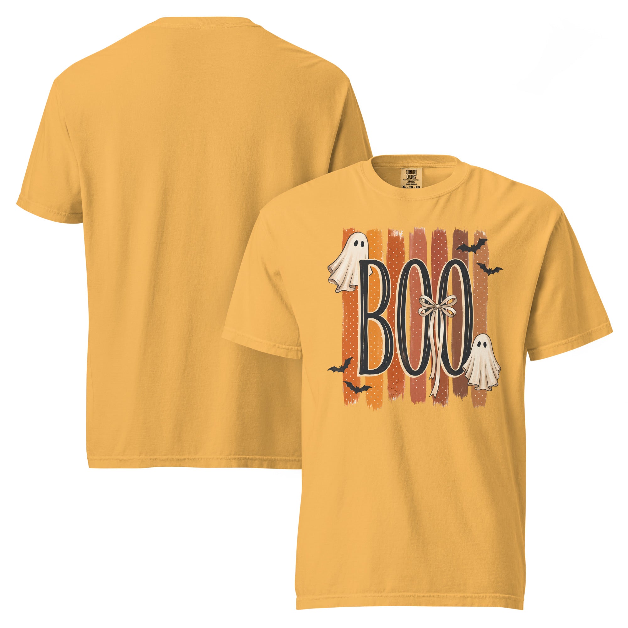 boo ghost shirt, ghost t-shirt, spooky cute tee, Halloween ghost shirt, cute Halloween t-shirt, fall ghost tee, autumn spooky shirt, cozy Halloween shirt, seasonal graphic tee, ghost lover shirt, trick or treat t-shirt, cottagecore Halloween tee, heavyweight cotton t-shirt, garment-dyed tee, relaxed fit ghost shirt