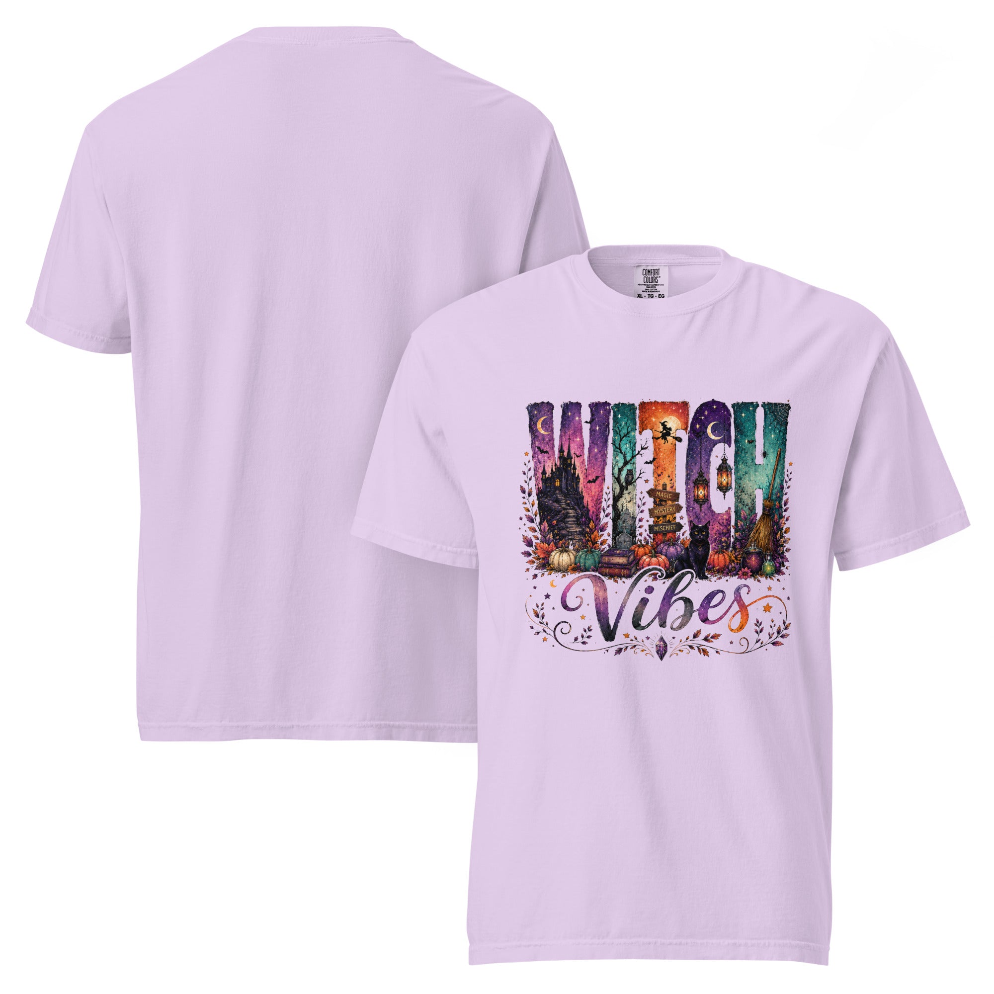 witch vibes shirt, witchy t-shirt, mystical graphic tee, magical everyday shirt, witchcraft t-shirt, pagan inspired tee, occult style shirt, spooky cute t-shirt, witch aesthetic shirt, gothic witch tee, magic lover shirt, alternative witch shirt, heavyweight cotton t-shirt, garment-dyed tee, relaxed fit witch shirt, halloween