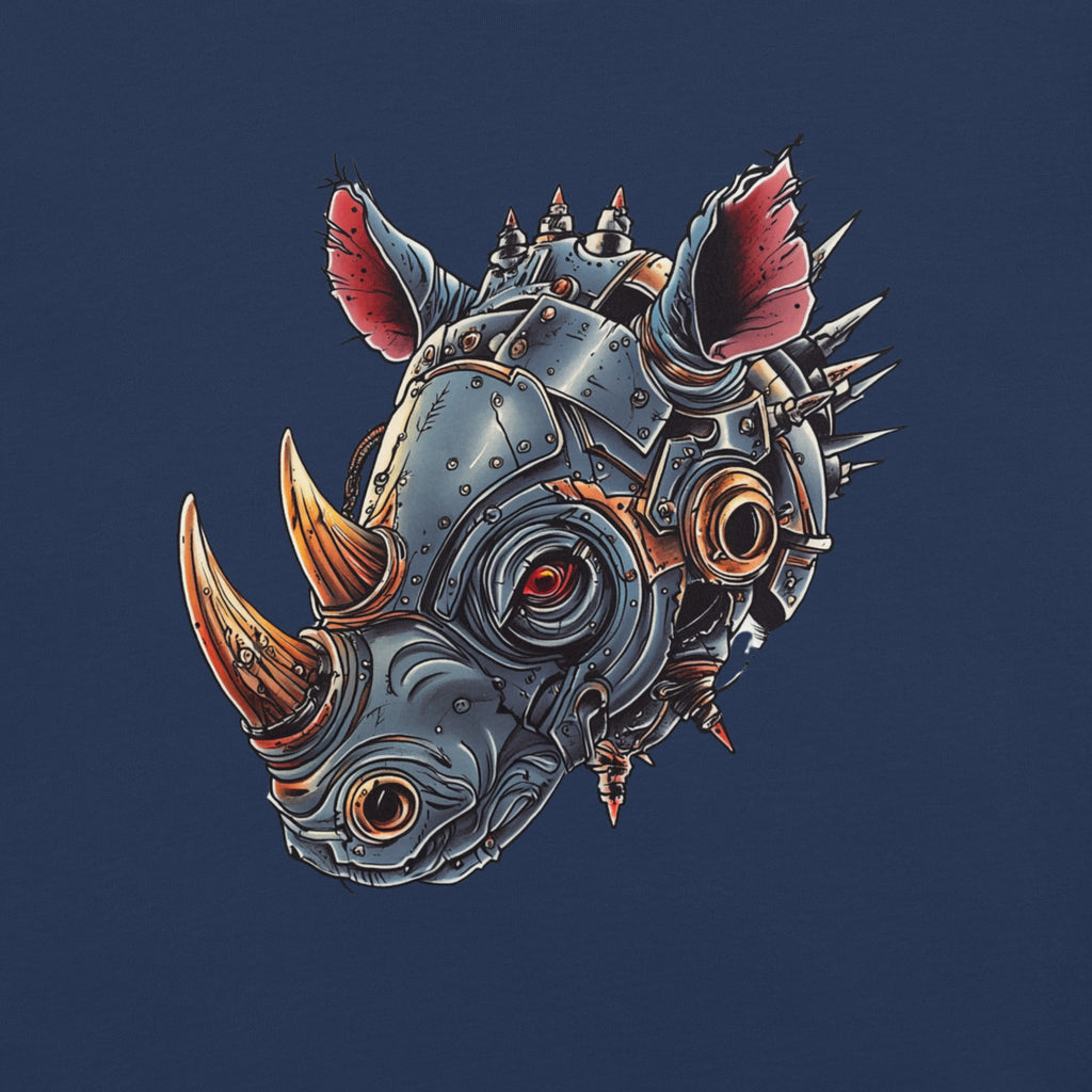 Product mockupsteampunk rhino t-shirt, mechanical rhinoceros shirt, robotic rhino tee, cyberpunk animal t-shirt, sci-fi rhino shirt, rhinoceros graphic tee, black graphic t-shirt, steampunk animal design, mechanical animal artwork, armored rhino shirt, robot rhinoceros t-shirt, futuristic animal tee, industrial fantasy clothing, alternative men’s t-shirt, nerd style clothing, geek fashion, comic convention outfit, comic con shirt, gamer style t-shirt, science fiction clothing, fantasy technology design, ret