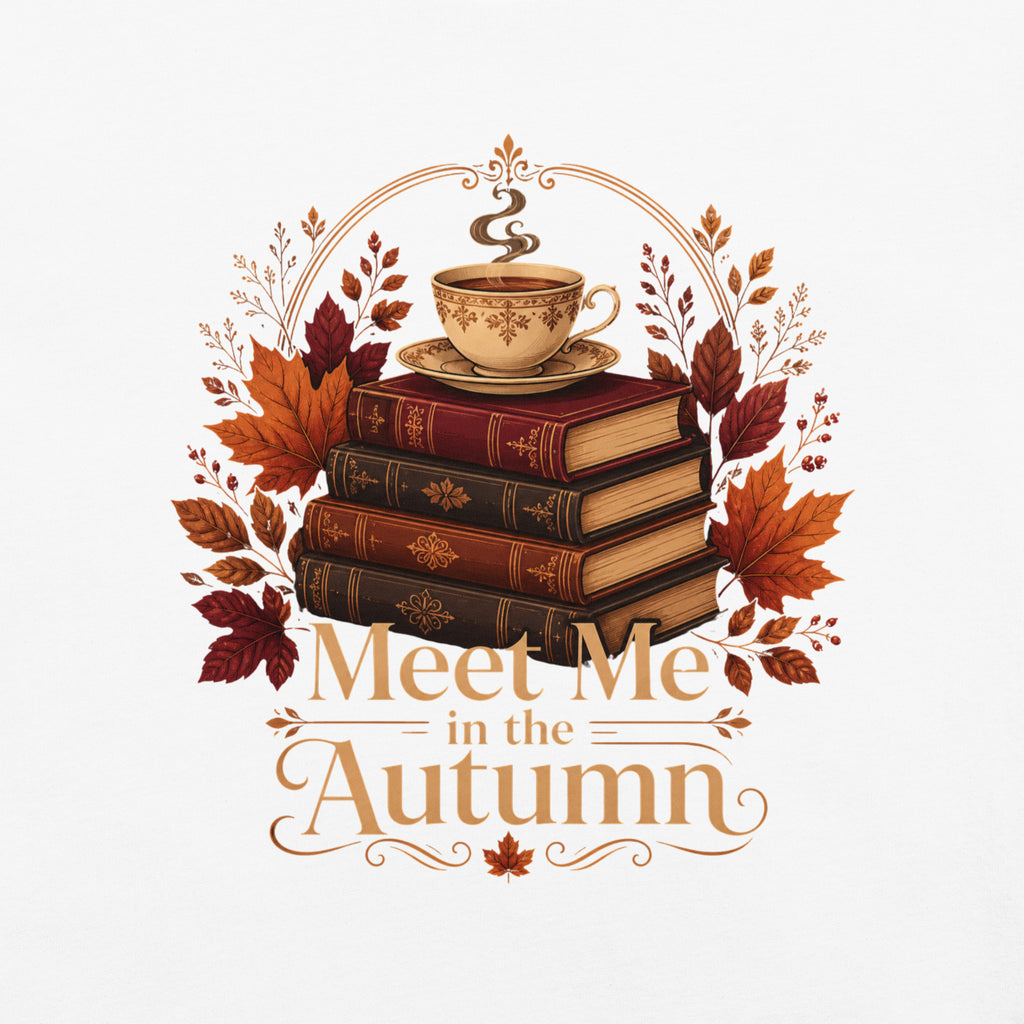 meet me in the autumn shirt, autumn t-shirt, fall graphic tee, cozy fall shirt, pumpkin season tee, autumn vibes shirt, crisp days t-shirt, seasonal graphic tee, fall fashion shirt, cozy autumn outfit, cottagecore autumn shirt, botanical fall tee, heavyweight cotton t-shirt, garment-dyed tee, relaxed fit autumn shirt