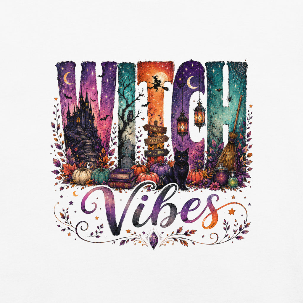 witch vibes shirt, witchy t-shirt, mystical graphic tee, magical everyday shirt, witchcraft t-shirt, pagan inspired tee, occult style shirt, spooky cute t-shirt, witch aesthetic shirt, gothic witch tee, magic lover shirt, alternative witch shirt, heavyweight cotton t-shirt, garment-dyed tee, relaxed fit witch shirt, halloween