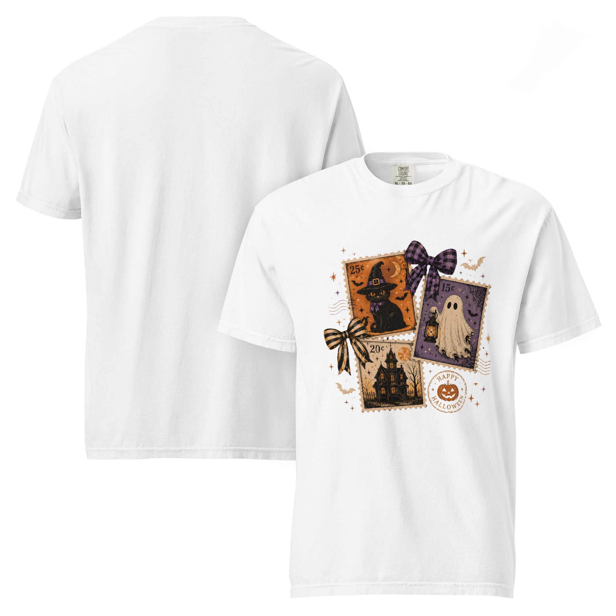 halloween cat ghost shirt, cat ghost t-shirt, spooky cute tee, Halloween cat shirt, ghost cat graphic tee, cute Halloween t-shirt, fall graphic shirt, cozy spooky shirt, witchy cat tee, autumn Halloween shirt, black cat ghost shirt, seasonal spooky tee, heavyweight cotton t-shirt, garment-dyed tee, relaxed fit Halloween shirt