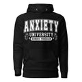 anxiety university hoodie, honors program hoodie, anxiety humor hoodie, mental health humor hoodie, funny anxiety sweatshirt, anxious but stylish hoodie, sarcastic hoodie, introvert hoodie, overthinking hoodie, anxiety quote hoodie, black anxiety hoodie, pouch pocket hoodie, cozy streetwear hoodie, warm hood sweatshirt, Merloan anxiety hoodie