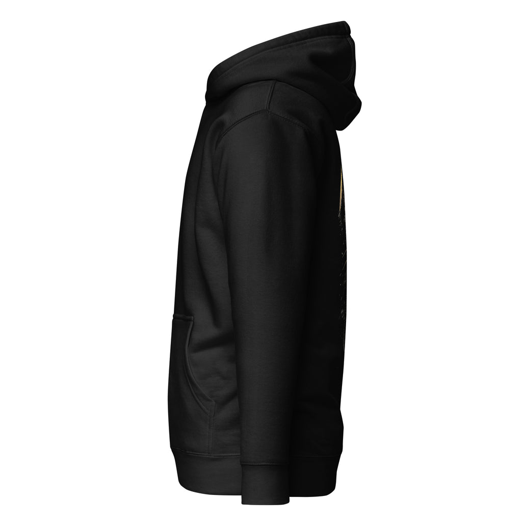 cat moon hoodie, black witch hoodie, dark night cat hoodie, witchy cat sweatshirt, moon cat hoodie, gothic cat hoodie, mystical cat design, witchcore hoodie, magical moon hoodie, black cat lover hoodie, pagan inspired hoodie, dark magical streetwear, pouch pocket hoodie, cozy streetwear hoodie, Merloan witch hoodie