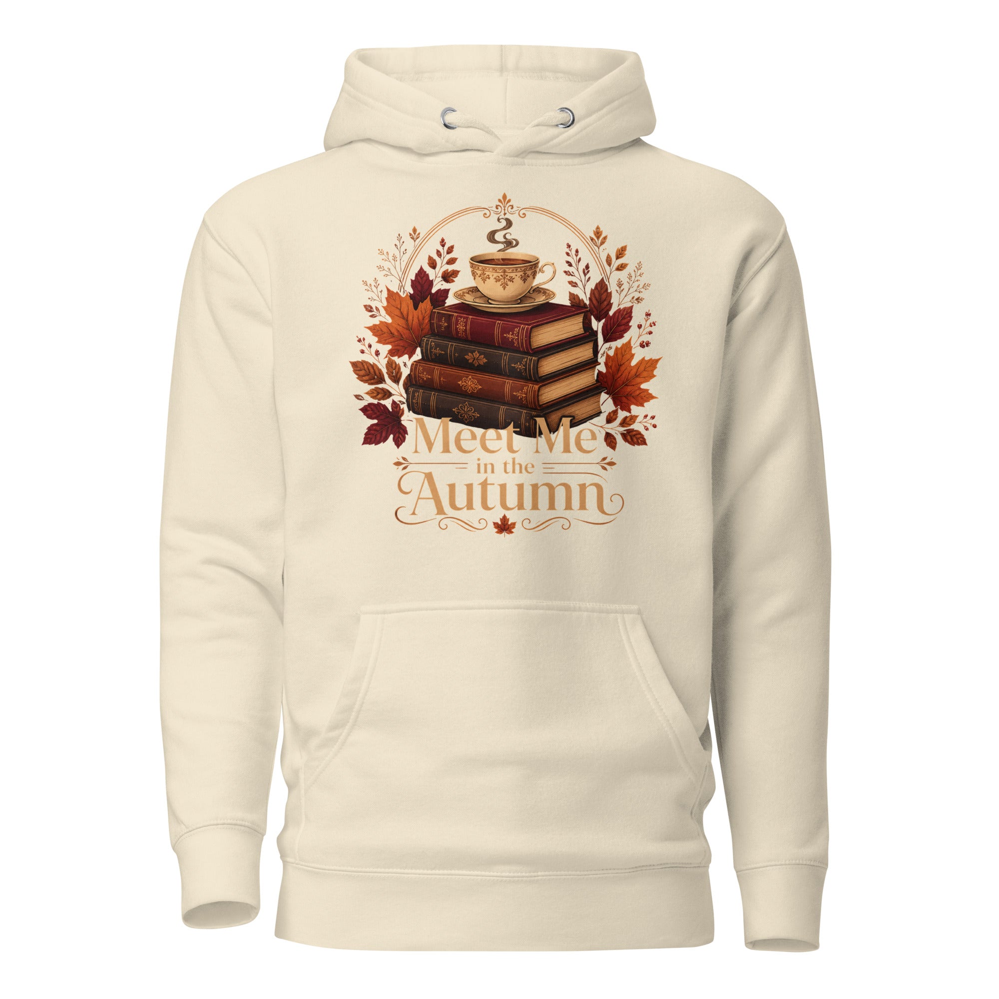 meet me in the autumn hoodie, autumn hoodie, cozy fall hoodie, fall graphic sweatshirt, pumpkin season hoodie, chilly day hoodie, seasonal hoodie, autumn outfit, cozy autumn style, fall fashion hoodie, warm hooded sweatshirt, pouch pocket hoodie, soft cotton face hoodie, Merloan autumn hoodie, relaxed fall hoodie