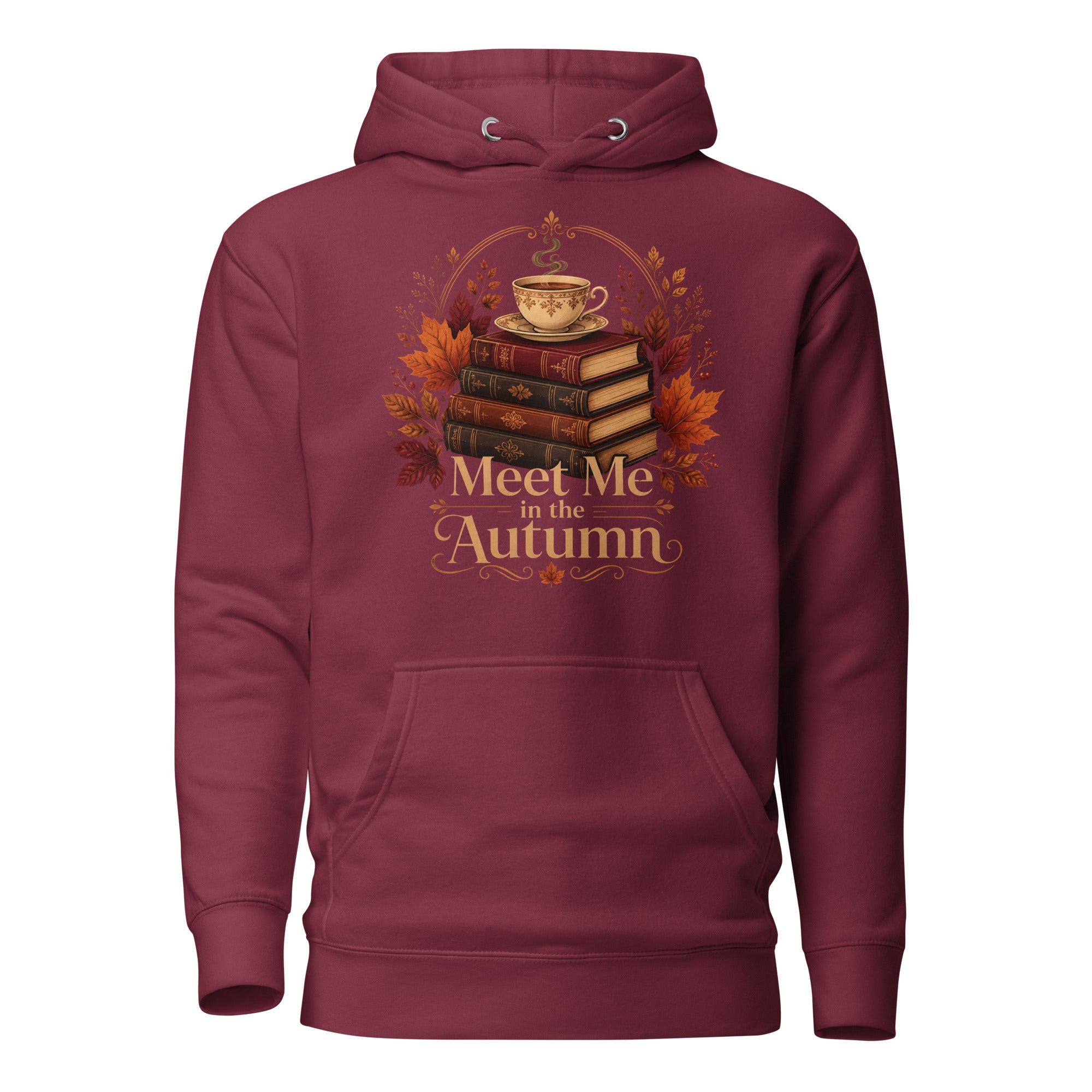 meet me in the autumn hoodie, autumn hoodie, cozy fall hoodie, fall graphic sweatshirt, pumpkin season hoodie, chilly day hoodie, seasonal hoodie, autumn outfit, cozy autumn style, fall fashion hoodie, warm hooded sweatshirt, pouch pocket hoodie, soft cotton face hoodie, Merloan autumn hoodie, relaxed fall hoodie