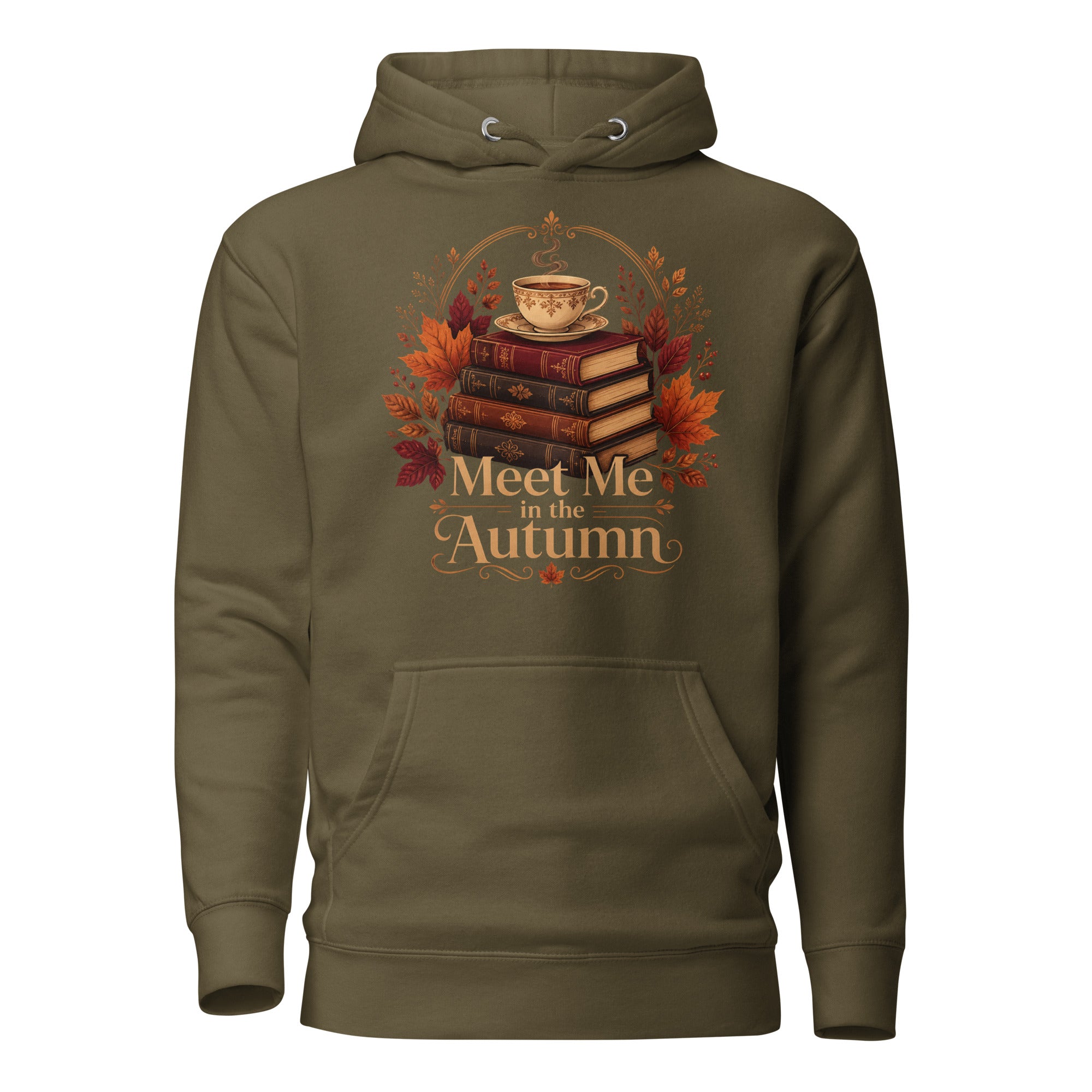 meet me in the autumn hoodie, autumn hoodie, cozy fall hoodie, fall graphic sweatshirt, pumpkin season hoodie, chilly day hoodie, seasonal hoodie, autumn outfit, cozy autumn style, fall fashion hoodie, warm hooded sweatshirt, pouch pocket hoodie, soft cotton face hoodie, Merloan autumn hoodie, relaxed fall hoodie