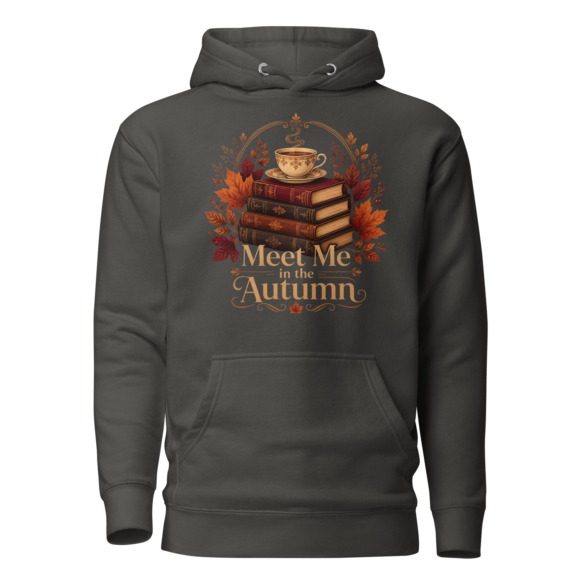 meet me in the autumn hoodie, autumn hoodie, cozy fall hoodie, fall graphic sweatshirt, pumpkin season hoodie, chilly day hoodie, seasonal hoodie, autumn outfit, cozy autumn style, fall fashion hoodie, warm hooded sweatshirt, pouch pocket hoodie, soft cotton face hoodie, Merloan autumn hoodie, relaxed fall hoodie