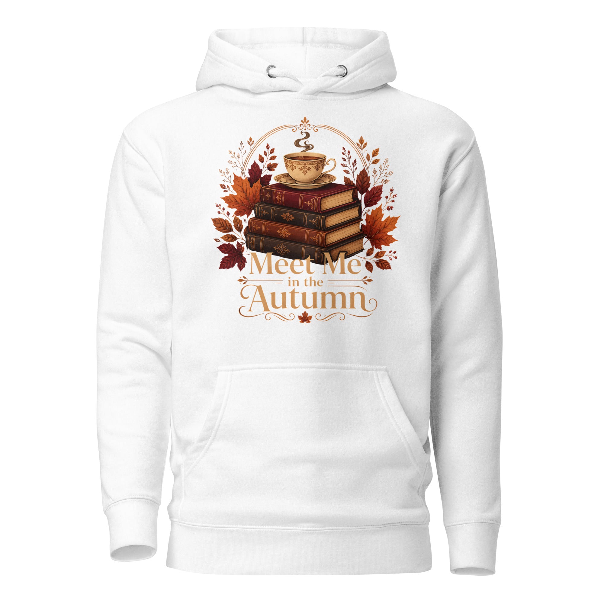 meet me in the autumn hoodie, autumn hoodie, cozy fall hoodie, fall graphic sweatshirt, pumpkin season hoodie, chilly day hoodie, seasonal hoodie, autumn outfit, cozy autumn style, fall fashion hoodie, warm hooded sweatshirt, pouch pocket hoodie, soft cotton face hoodie, Merloan autumn hoodie, relaxed fall hoodie