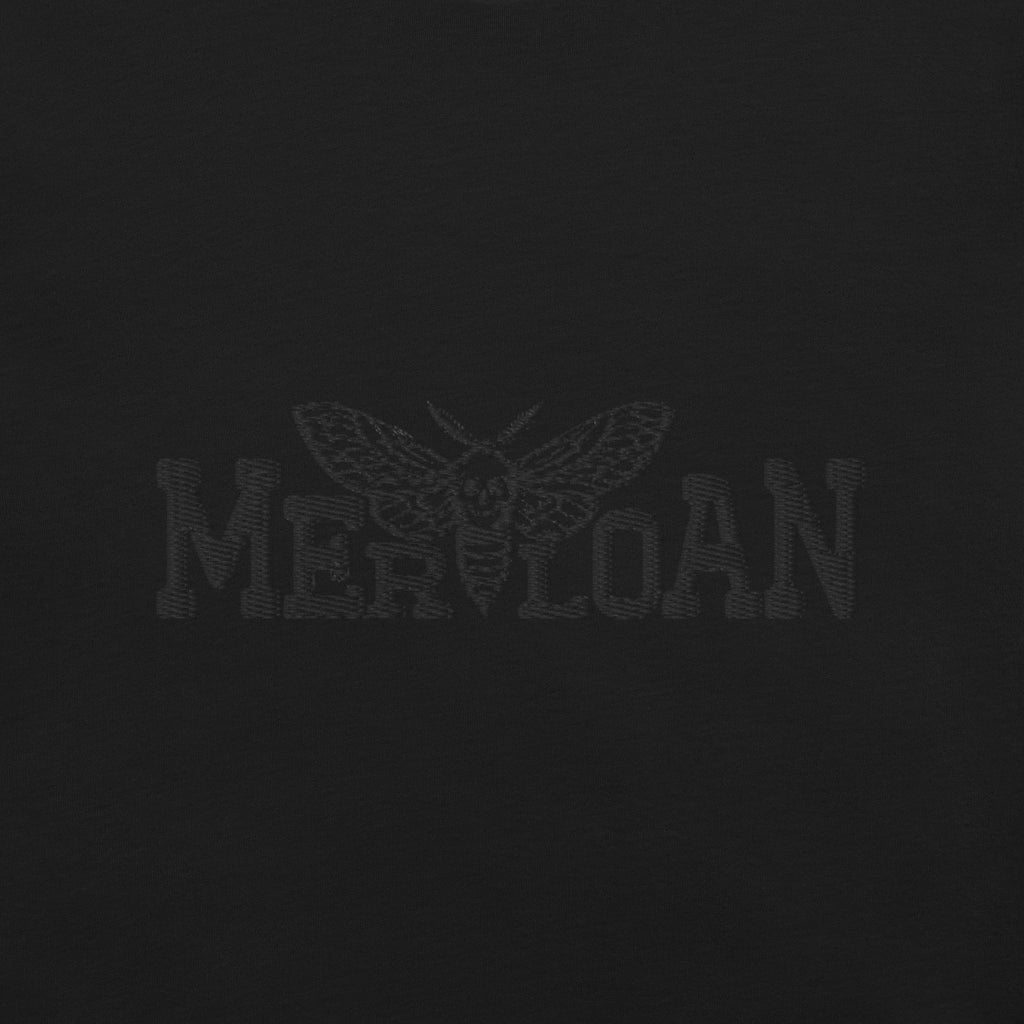 Merloan basic black t-shirt, black unisex t-shirt, lightweight cotton t-shirt, minimalist black shirt, everyday basic tee, soft cotton unisex tee, relaxed fit black t-shirt, black wardrobe essential, simple black graphic tee, alternative basic clothing, comfortable everyday shirt, ring spun cotton t-shirt, Merloan logo shirt, casual unisex t-shirt, black streetwear basic